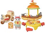 EPOCH Sylvanian Families Yuenchi Omiseya Freshly Hamburger Wagon Toy Dol... - $49.41