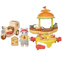 EPOCH Sylvanian Families Yuenchi Omiseya Freshly Hamburger Wagon Toy Dollhouse - £39.83 GBP