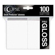 1 pack of 100 Ultra PRO Pro-Gloss Eclipse Arctic White Std Sized Card Sl... - $310.67 MXN