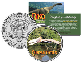 Quetzalcoatlus * Collectible Dinosaur * Jfk Half Dollar Colorized Coin Pterosaur - $8.56