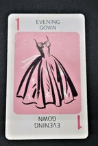 1965 Mystery Date board game replacement card pink # 1 evening gown - £3.98 GBP