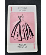 1965 Mystery Date board game replacement card pink # 1 evening gown - £3.90 GBP