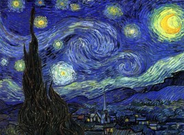 Art Oil painting Vincent Van Gogh The Starry Night abstract hand painted canvas - $65.44