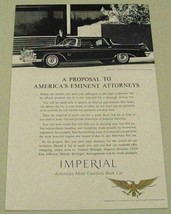 1962 Print Ad Chrysler Imperial Crown 4-Door Southampton Proposal - £9.24 GBP
