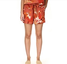 SANCTUARY Endless Summer Printed Shorts Orange Sienna Pockets Tie Waist Sz S New - £23.36 GBP