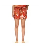 SANCTUARY Endless Summer Printed Shorts Orange Sienna Pockets Tie Waist ... - £23.15 GBP