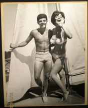 FRANKIE AVALON: (BEACH BLANKET BINGO) RARE ORIG,1965 11X14 CANDID UNSEEN... - £171.08 GBP