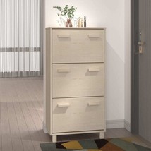  Shoe Cabinet Honey Brown Solid pine wood, MDF, plastic Medium - $270.10 CAD