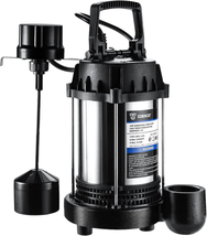 DEKOPRO 1HP Sump Pump, 5400GPH Submersible Cast Iron and Stainless Steel Sump Pu - £284.00 GBP
