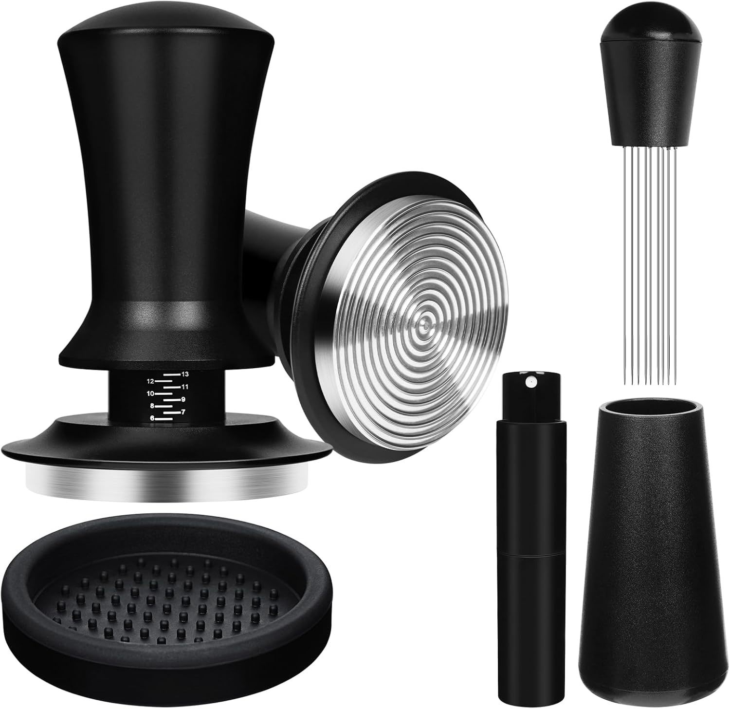 51Mm Espresso Tamper Set With 30Lb Calibrated Spring Loaded, Espresso - $30.99