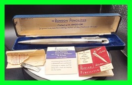 Vintage Ronson PenciliterPlated With RHODIUM - Original Box w/Paperwork ... - £70.08 GBP