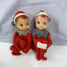 Vintage KNEE HUGGER Christmas Pixie Elf Elves LOT of 2 Japan - £56.05 GBP