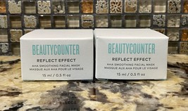 Bundle 2 Beauty Counter Reflect Effect AHA Smoothing Facial Mask 0.5 oz each - £15.49 GBP