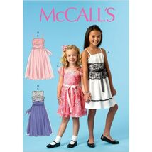 McCalls Sewing Pattern 6880 Dress Party Special Occasion Girls Size 3-6 - $7.30