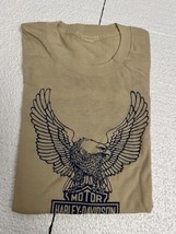 Vtg Harley Davidson eagle logo beige extra large T-shirt with Stains - £23.64 GBP