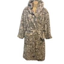 Vera Bradley Robe NWT Fleece Shimmer Hooded Belt Faux Fur Small Medium NWT - £25.97 GBP