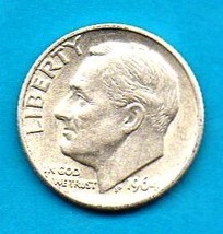 1964 D Roosevelt Near Uncirculated 90% silver - £5.47 GBP