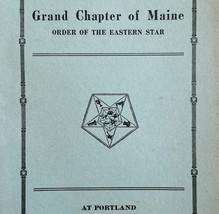 Order Of The Eastern Star 1928 Masonic Maine Grand Chapter Vol XII PB Bo... - $79.99