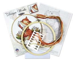 Design Works Counted Cross Stitch Kit 8&quot; Round Fox (11 Count) - £14.10 GBP