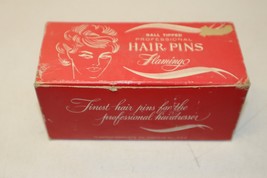 VTG Flamingo Metal Hair Pins 2&quot; Ball Tipped Crimped Invisible Brown Professional - £6.34 GBP