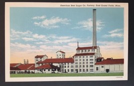 American Beet Sugar Co Factory Postcard East Grand Forks MN Linen Teich 1940 - £4.81 GBP