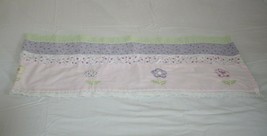 1 Kidsline Flowers Valance Baby Girls Nursery Pink Purple Ruffle Green S... - $234.28 MXN