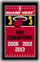 Miami Heat Championships Winner Memorable Flag 90x150cm 3x5ft Fan Banner - $19.09 CAD