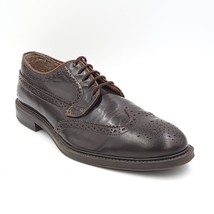 Stafford Men Brogue Wingtip Derby Oxfords Size US 8.5M Brown Leather - £13.51 GBP