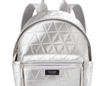 New Kate Spade Sam Icon Quilted Satin Small Backpack Silver - £114.11 GBP