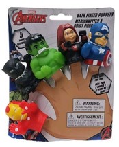 New Avengers Bath Time Finger Puppets Educational Kid Child Toy Gift Ages 3+ NEW - $10.88