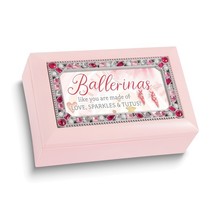 Children&#39;s Pink Ballerinas Velvet Lined Music Box - $55.99