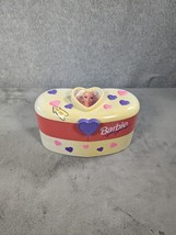 Vintage 1995 Mattel Barbie Heart Shaped Talking Jewelry Box for Girls - £12.60 GBP