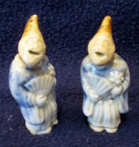 Set of Two Antique Japanese Hirado Porcelain Netsuke Nodding Figure Monkeys - $297.00