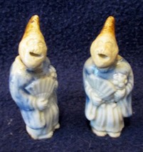 Set of Two Antique Japanese Hirado Porcelain Netsuke Nodding Figure Monkeys - £233.62 GBP