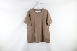 Vintage Streetwear Mens Large Distressed Blank Heavyweight Short Sleeve T-Shirt - £23.32 GBP