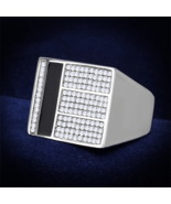 Sterling Silver Rhodium Finish AAA CZ Ring, 925 Solid, Clear Gemstone - €72,91 EUR