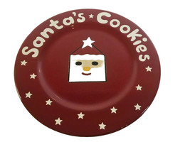 Waechtersbach Santas Cookies Plate Luncheon Snack Red White Stars Xmas 9... - £15.33 GBP