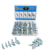 90PCS Wing Nuts Assortment Kit, 5 Sizes (5/32&quot; to 3/8&quot;), Carbon Steel Zi... - $16.24