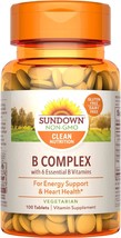 Sundown Vitamin B Complex With 6 Essential B Vitamins, 100 Tablets (Pack of 3)(P - £25.57 GBP