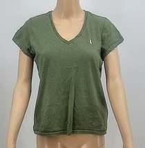Polo Ralph Lauren Womens V-Neck T-Shirt Size Small Army Green - £15.72 GBP