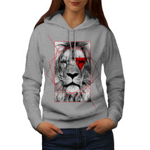 Wellcoda Lion Cool Design Womens Hoodie, Royal Casual Hooded Sweatshirt - £29.06 GBP