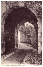 Entrance To The Village Eze France Black And White Postcard - £6.92 GBP
