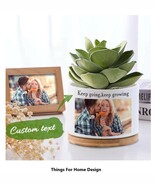 Custom Photo Planter Pot, Wedding Gift, Flower Plant Pot, Plant Lover Gifts - $41.18 CAD