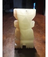 White Onyx Marble Stone. Hand Carved. Aztec. Chess Piece Shipped USPS - $308.67 MXN