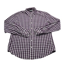 J Crew Shirt Mens L Purple Gingham Slim Fit Button Up Long Sleeve - £14.62 GBP