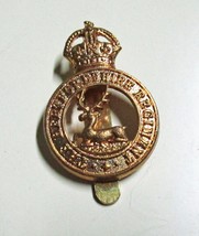 WWII British Hertfordshire Regiment Cap Badge - $9.95
