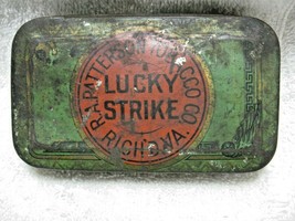 Vintage LUCKY STRIKE Cigarettes Empty Tin-R.A.PATTERSON TOBACCO CO.RICH&#39;... - £18.34 GBP