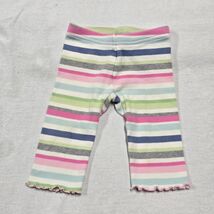 Gymboree Girls 3-6 Striped Pastel Lettuce Edge Cotton Leggings Fairy Wis... - $11.88