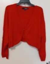 ❤️Denim 24/7 Red NWOT Long Sleeve Short Sweater Shrug Plus Size 26/28W R... - £31.60 GBP