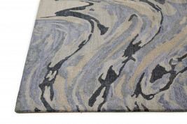 4' X 6' Gray and Ivory Abstract Hand Tufted Area Rug - $435.99 CAD
